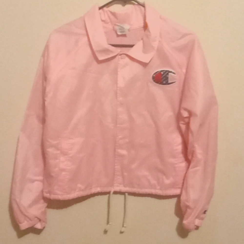 Large, Pink, champion wind breaker